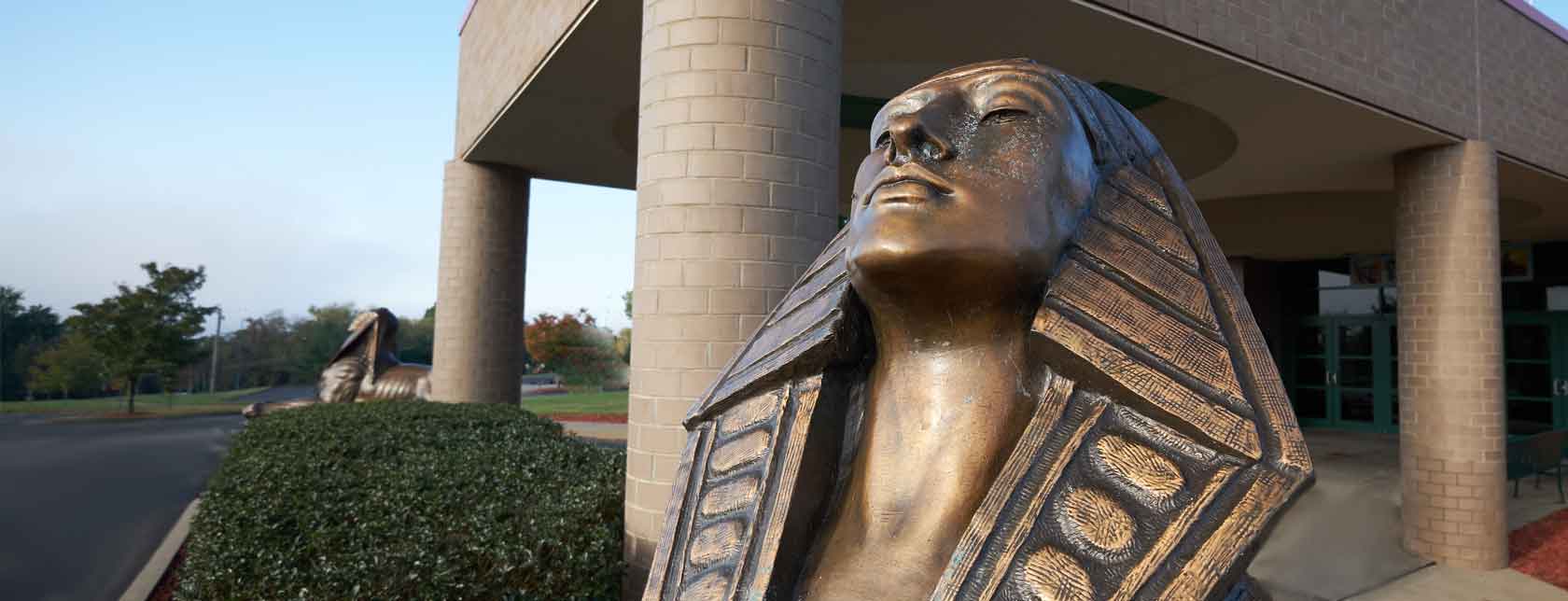 Sphinx guarding entrance