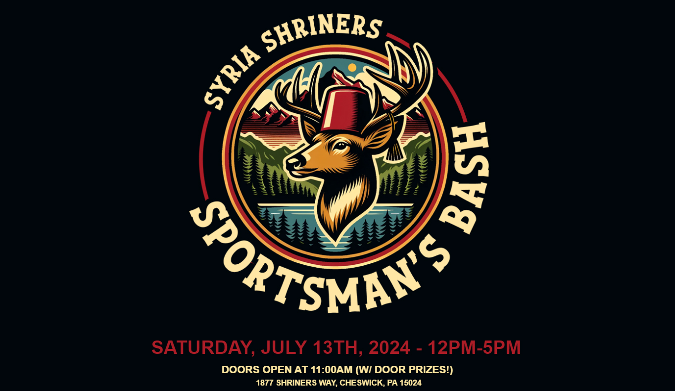 Tickets on sale now! Syria Shriners' 2025 Sportsman’s Bash The